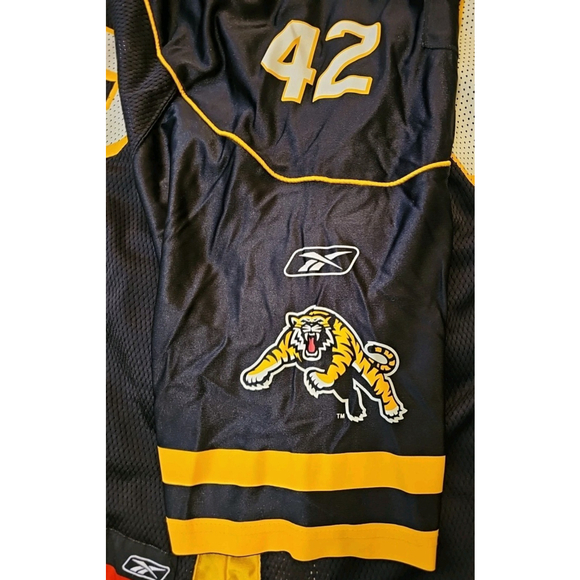 Vintage Rob Hitchcock #42 Hamilton Tiger-Cats Reebok CFL Jersey Adult Size XL - Picture 13 of 16